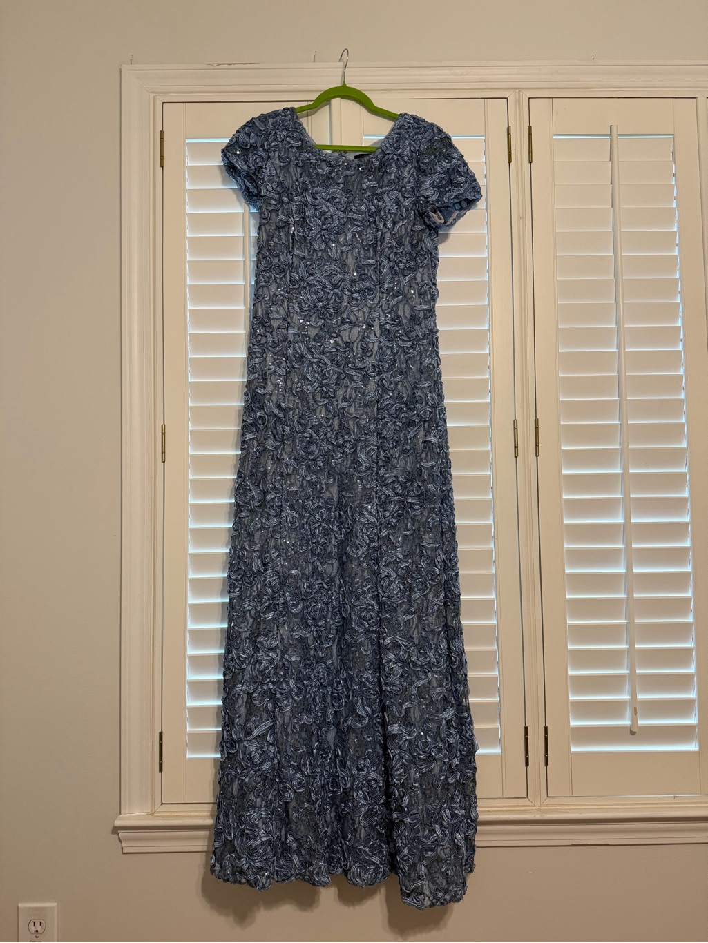Alex Evenings Blue Rosette Mother Of The Bride Gown